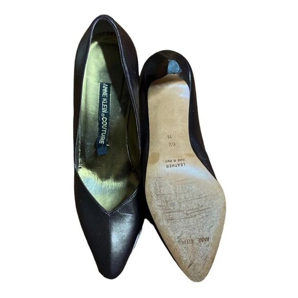 Anne Klein Couture Designer Heels Vintage Metallic Brown Pumps Made Italy 6.5M - Picture 3 of 12